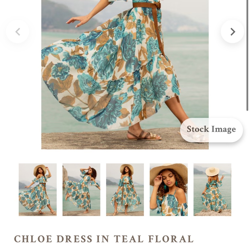 Joyfolie girls dress teal flower